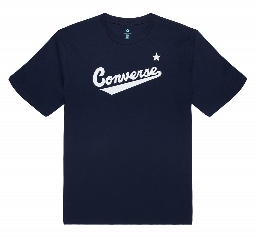 Camiseta Converse Center Front Logo Homem Obsidiana 218570NQO